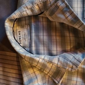 Poncho buffalo plaid flannel